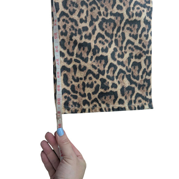 J. Crew Leopard Print Jeans Mid-Rise Slouchy Statement Animal Print Size 26 - Picture 5 of 10